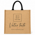 Sac cabas personnalisé en jute imprimé